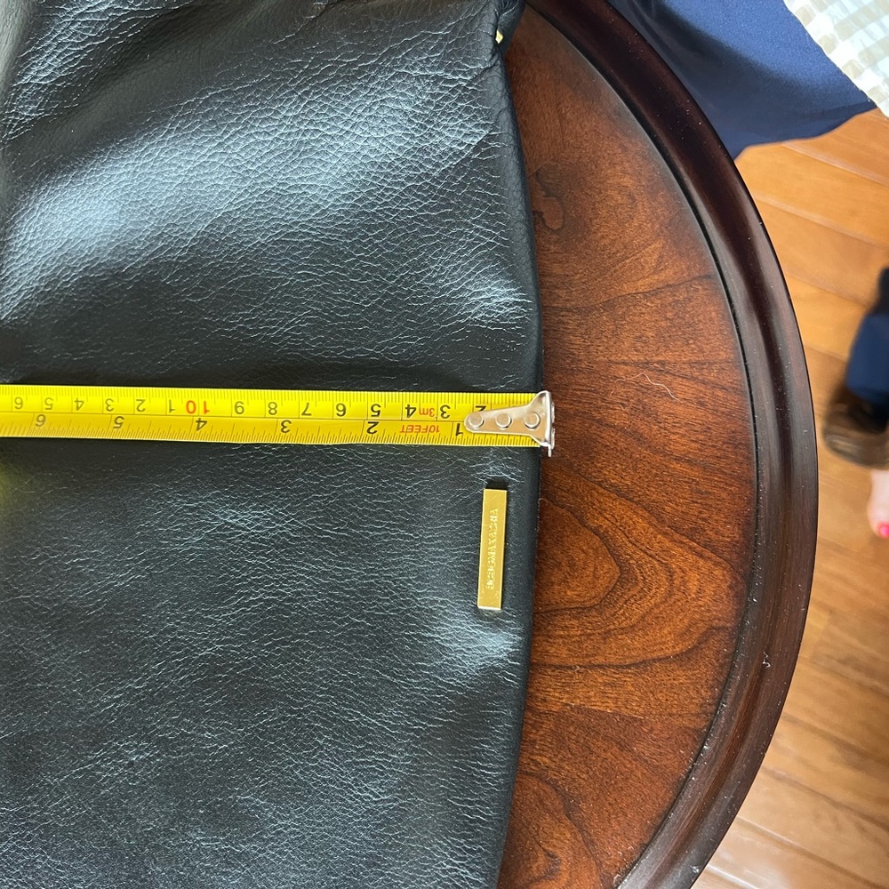 BCBGMaxAzria Black Fold-Over Clutch with Gold Accent - Picture 5 of 9